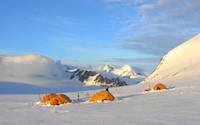 Adventure camping on Antarctica