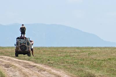 Land Rover in Masai Mara