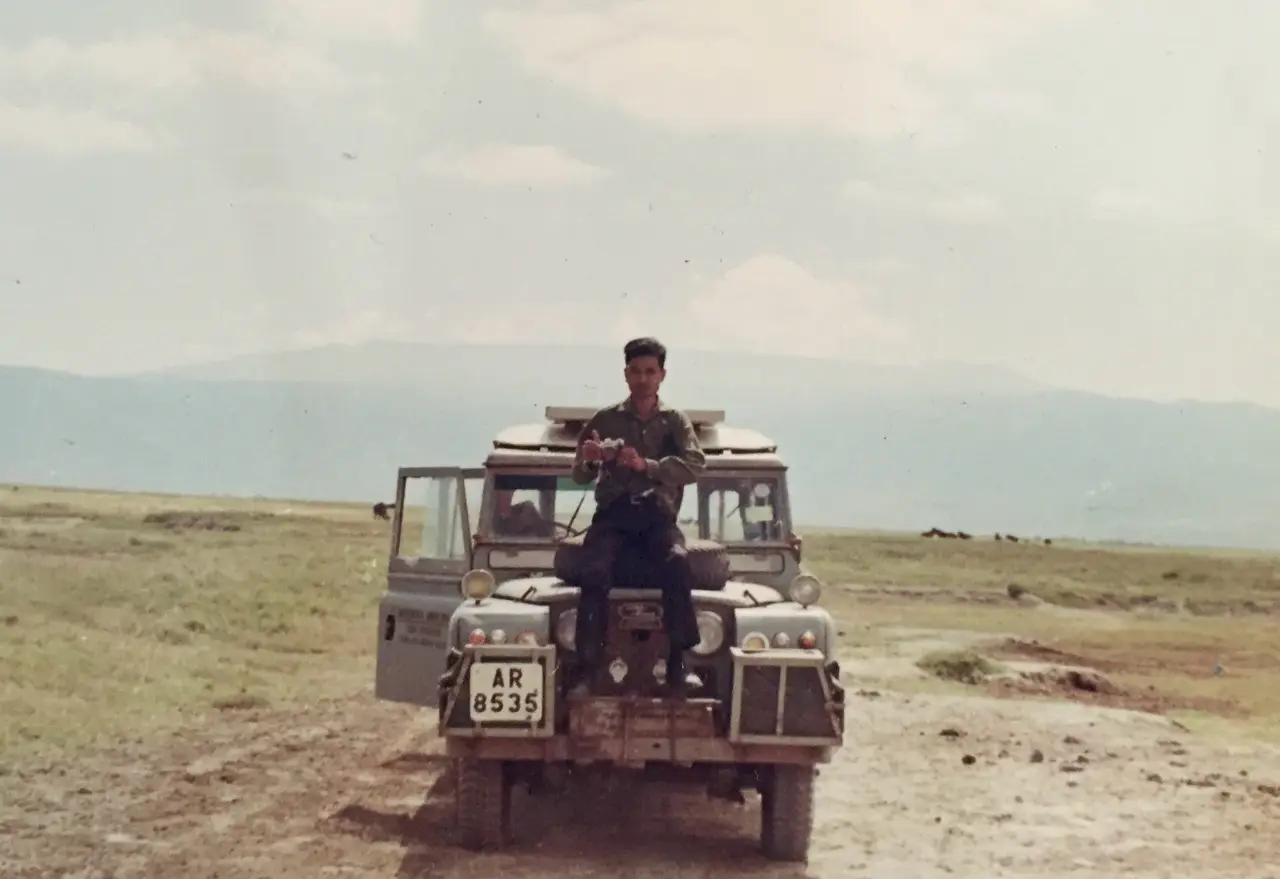 Bansi's father in the Serengeti, Tanzania